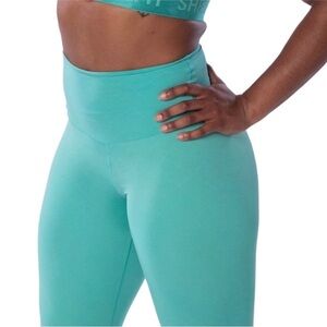 SheFit Boss Legging in‎ Fierce Limited Edition Turquoise Green Gym High Rise 7/8